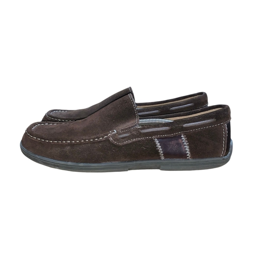 Minnetonka Suede Driving Loafers Mens 12 Brown Moc Toe Slip On 6232